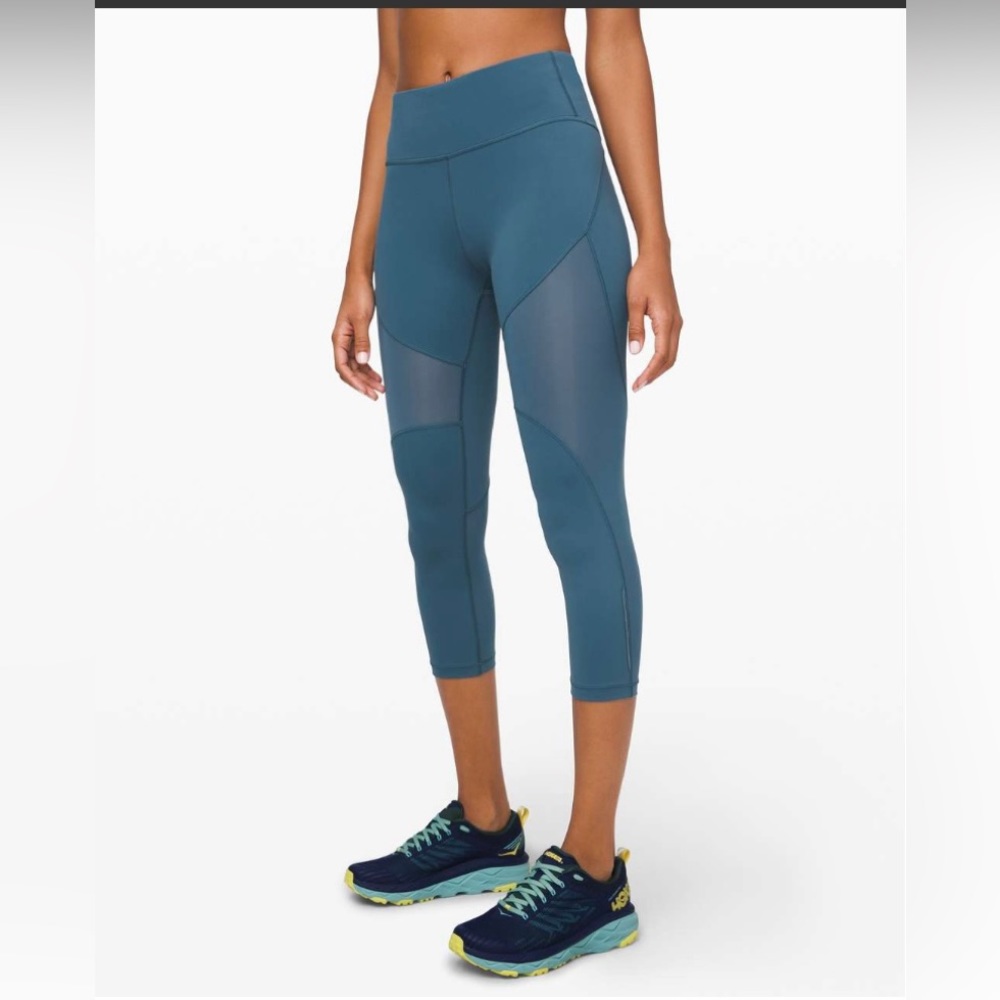 LULULEMON Hot Pursuit High-Rise Crop 21" Petrol Blue